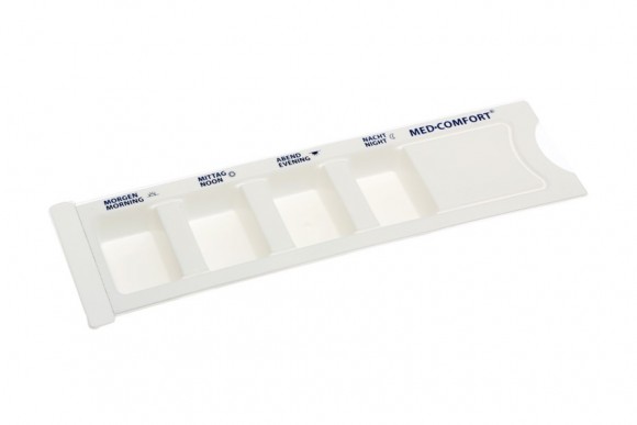 Medikamentendispenser | 4 Fächer | Weiß | 200 Stück/Karton | L-09180-W