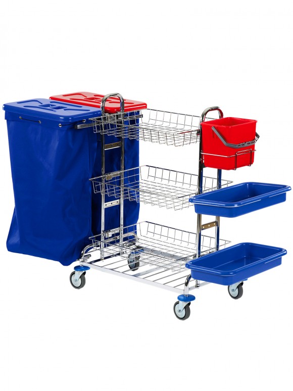 Hotelwagen | verchromt | ohne Deckel und Säcke