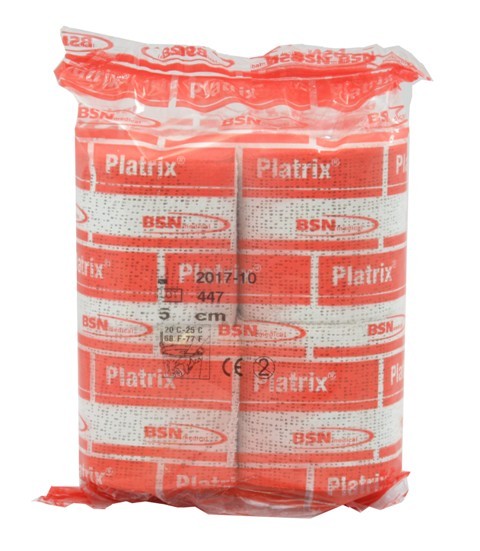 Platrix® Gips Binde 5 cm x 3 m Packung mit 4 Rollen