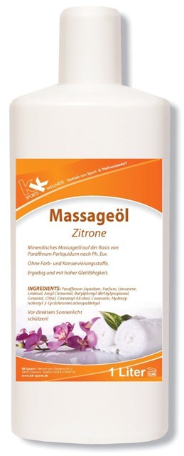 KK Massageöl Zitrone 1 Liter Flasche