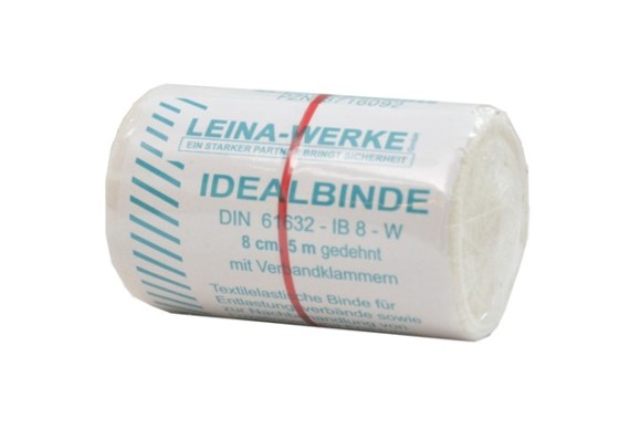 Idealbinden | 8 cm x 5 m | Weiß | Einzeln verpackt