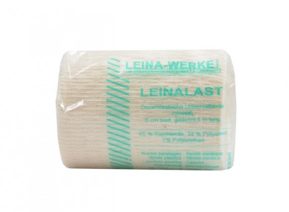 LEINALAST Universalbinde | 6 cm x 5 m | Naturweiß | Einzeln verpackt |