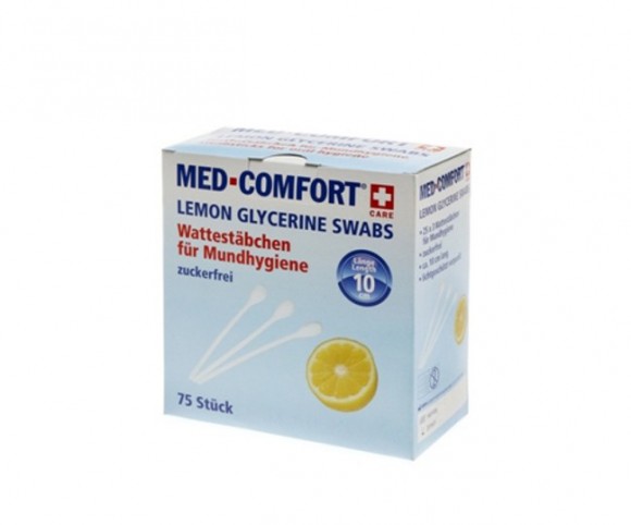 Mundpflegestäbchen Lemon zuckerfrei 10 cm 75 Stück/Packung