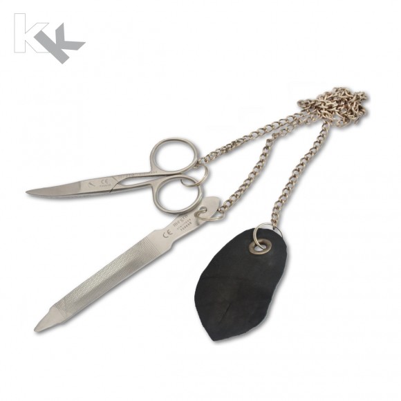 Schwesterngarnitur | Schere und Feile an Kette mit Halter