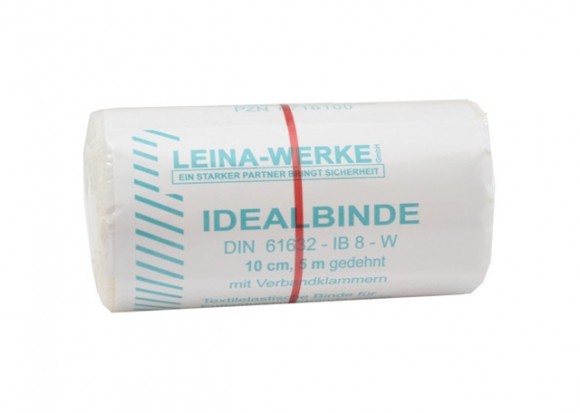 Idealbinde | 10 cm x 5 m | Weiß | Einzeln verpackt