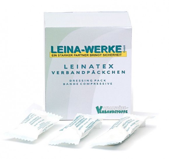 LEINATEX Verbandpäckchen | 8 cm x 10 cm | Karton mit 20 Stück